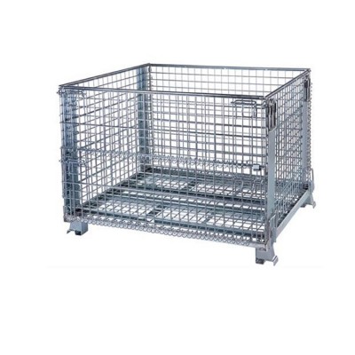 Anti-theft high capacity large network distance foldable storage cage