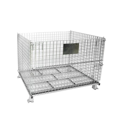 Warehouse stackable Low carbon steel wire custom made storage cage